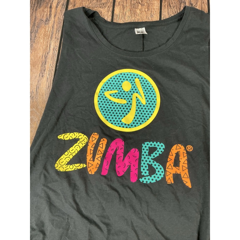 Zumba Made With Love Loose Tank Top Women's L Black Sleeveless Dance - Picture 4 of 4